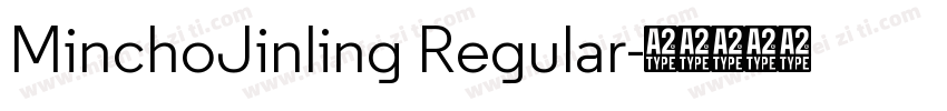 MinchoJinling Regular字体转换
